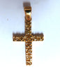 .80ct Natural Fancy Yellow Diamonds Cross Pendant 14 Karat-