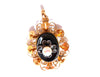 Vintage 18 karat Pearl onyx fluted frame pendant