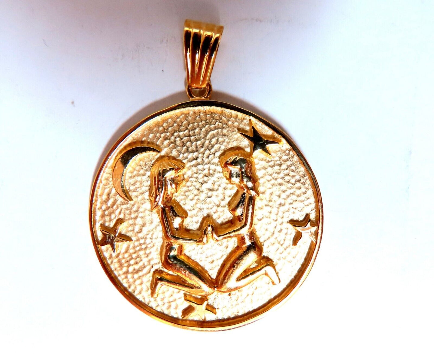 14kt Gemini Charm Pendant 34mm