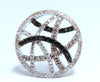 1.30ct Natural Round Black Diamonds Circle Pendant 14kt