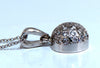 .75ct Natural Round Diamonds Circle Dome Half Ball Pendant Necklace 14kt