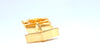 14kt 3D textured Gold cufflinks tubular bar rustic