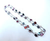 23 carat multi-colored natural spinel diamonds yard necklace 24 inch 14kt gold