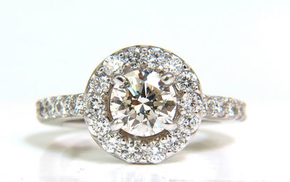 2.00CT BRILLIANT ROUND FULL CUT DIAMOND RING HALO 14KT