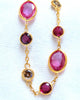 26.45ct natural vivid pink sapphires Ruby diamond yard station necklace 14kt 26i