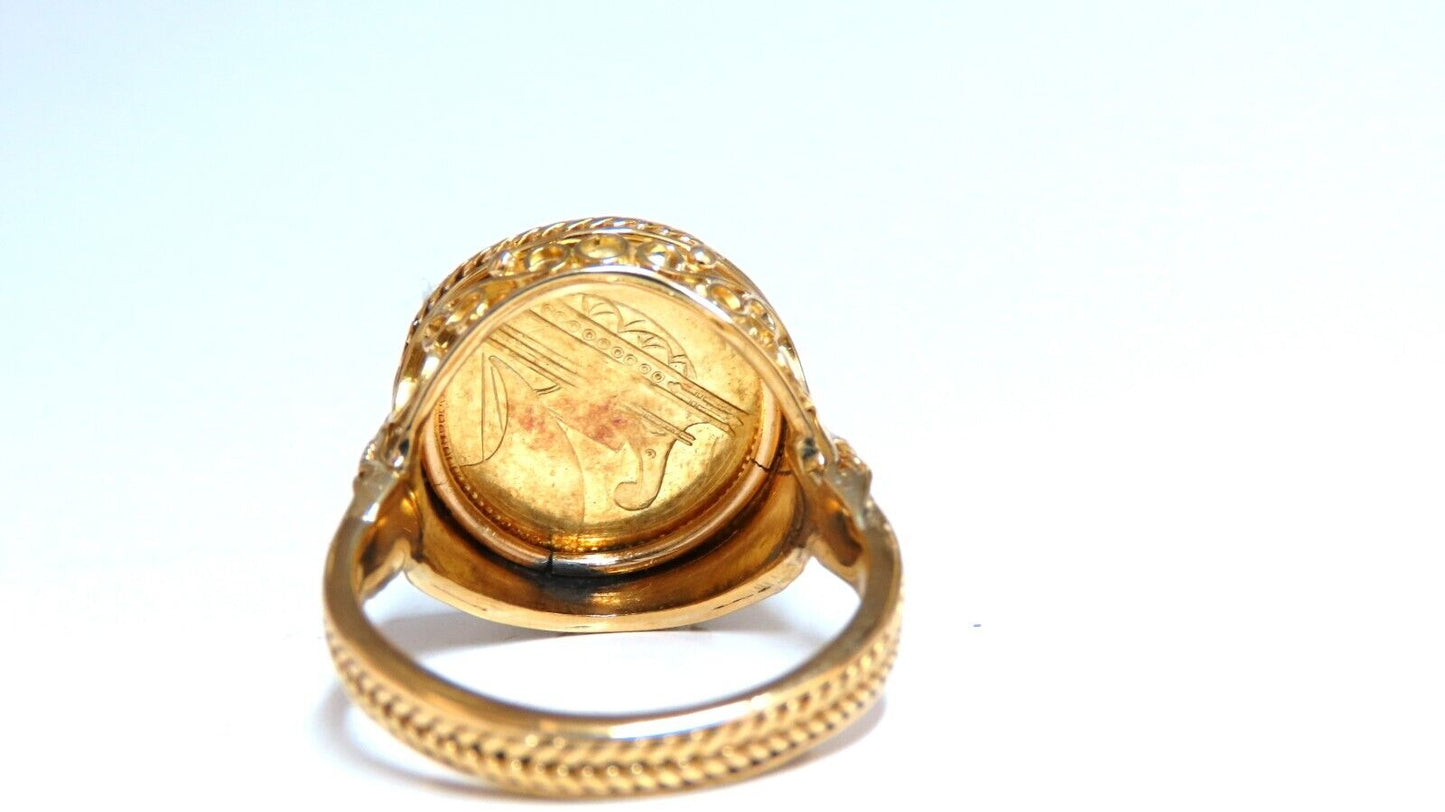 Turkey coin 18kt Gold ring intricate