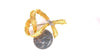 .05ct natural diamonds peace emblem gold pin 18kt gold