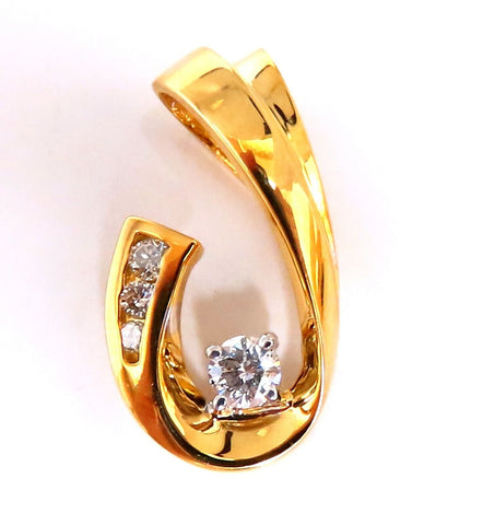 .28ct Natural Round Diamonds modified hook slide 14kt gold