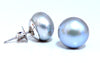 10mm South Sea Gray Pearl Stud Earrings 14kt Gold