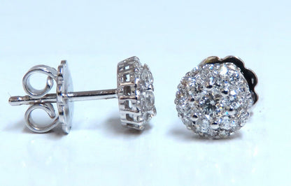 .70ct. natural round diamond cluster earrings 14 karat gold