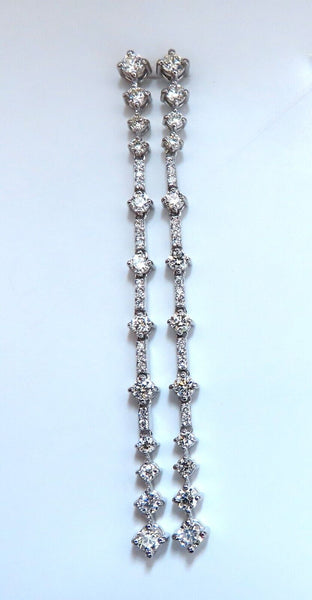 1.80ct Natural Diamonds Dangle Earrings 14kt 2.6 inch