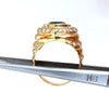 GIA Certified 1.21ct natural green emerald diamonds ring 18kt Heart Love