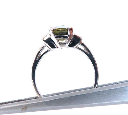 GIA Certified 1.87ct natural color change alexandrite diamond ring 14kt