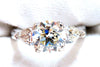 GIA Certified 1.91ct Natural European Cut Diamond Ring 14kt