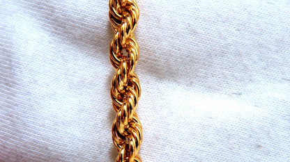Rope Chain Twist Bracelet 5.3mm 7 inch 14kt