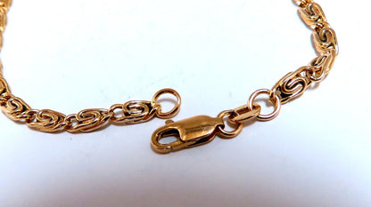 Vintage Paper Mini Clip Link 14kt Gold Bracelet 7 inch