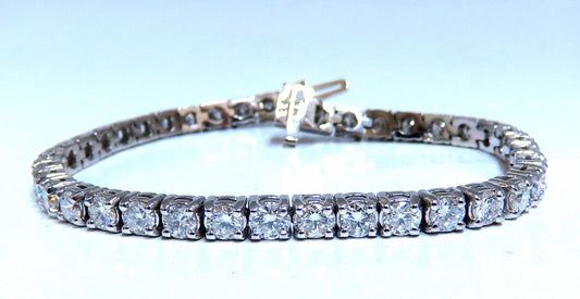 7.11ct natural round diamonds tennis bracelet classic 14 karat white gold