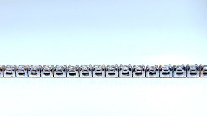 7.11ct natural round diamonds tennis bracelet classic 14 karat white gold