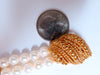 6.75mm Akoya pearls pearls double stranded bracelet 14kt Shell Twist Clasp