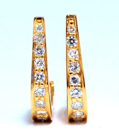 .40ct Natural Diamonds Lever Clip Earrings 14kt Gold