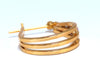.06ct Natural Diamond Earrings 14kt Gold Semi Hoop