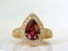 NATURAL 4.50CT PINK TOURMALINE DIAMOND RING HALO A+ LUSTER VS PRIME 14KT