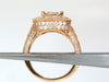 GIA 5.37CT EMERALD CUT DIAMOND RING 18KT BRIDAL ANNIVERSARY HALO CLUSTER