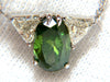 3.26CT ENHANCED FANCY COLOR GREEN DIAMOND NECKLACE SIDE TRILLIANTS 14KT