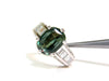 GIA FINE GEM GREEN 7.60CT NATURAL CHRYSOBERYL DIAMOND RING
