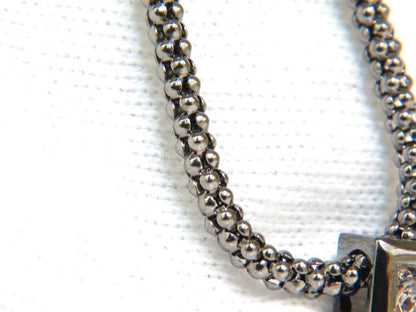 1.54CT DIAMONDS NATURAL FANCY LIGHT BROWN BEADED NECKLACE 14KT BLACKENED