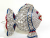 18KT 5.00CT 3D FISH TRIANGLE & ROUND DIAMONDS PENDANT PIN EXCELLENT