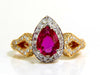 GIA NO HEAT 2.40CT NATURAL RUBY DIAMOND RING CLASSIC SET UNHEATED BLOOD