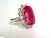 17.90CT HUGE  ENHANCED RUBY DIAMOND RING 14KT DIANA DECO A++