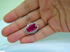 17.90CT HUGE  ENHANCED RUBY DIAMOND RING 14KT DIANA DECO A++