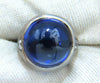 30.50ct Lab Sapphire diamonds mens ring vivid blue 14kt