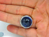 30.50ct Lab Sapphire diamonds mens ring vivid blue 14kt