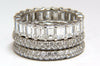 10.63ct Natural Round Baguette Diamond Rings Stacking 3 Revolver Platinum 14kt