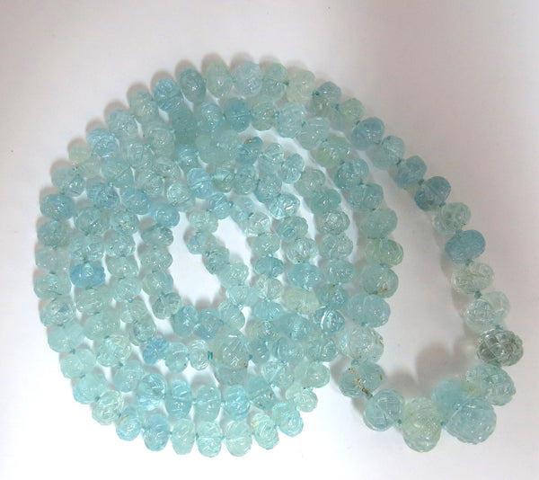 274.52ct natural aquamarines necklace endless 69 beads