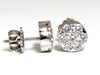 1.41ct round natural diamond cluster halo stud earrings g.vs 14 karat