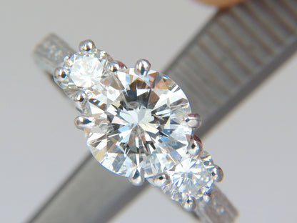 1.92ct Round Diamond & .50ct diamonds Platinum ring