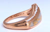 Authentic Kabana Gold Grain Quartz Inlay Ring 14kt Gold Ref 12296
