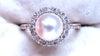Natural 9mm South Sea Pearl Diamonds Ring .76ct 14kt Gold Ref 12293