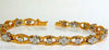 3.65Ct CLUSTERS DIAMOND BRACELET G VS 14KT EXCELLENT CUTS & LINKS