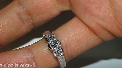 1.09CT DIAMONDS CLASSIC 3 RING A+ ETCHING DETAIL