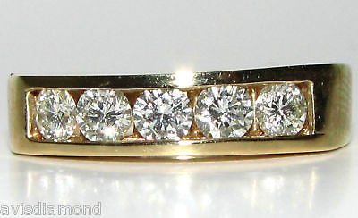 1.00ct DIAMONDS BAND RING 14KT CLASSIC CHANNEL
