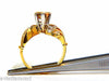 3.20CT NATURAL FANCY YELLOW ORANGE SAPPHIRE DIAMOND RING COCKTAIL 14KT
