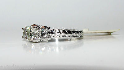 1.09CT DIAMONDS CLASSIC 3 RING A+ ETCHING DETAIL
