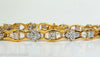 3.65Ct CLUSTERS DIAMOND BRACELET G VS 14KT EXCELLENT CUTS & LINKS