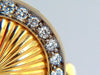 18KT .70ct. ROUND DIAMONDS CUFFLINKS 3-D RAISED DOMED GRILL SUNBURST DECO