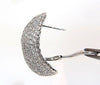 10.02CT 18KT RAISED PUFF DOMED DIAMOND CLUSTER EARRINGS F/VS BEAD SET
